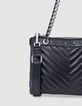 Woman's 1440 Reporter schwarz geprägte Leder Clutch Bag-4