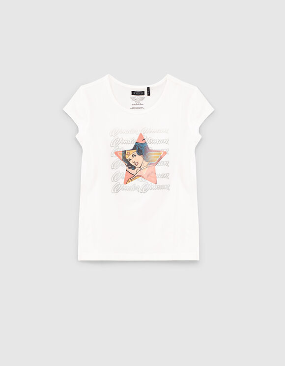 Gebroken wit T-shirt capsule IKKS - WONDER WOMAN meisjes