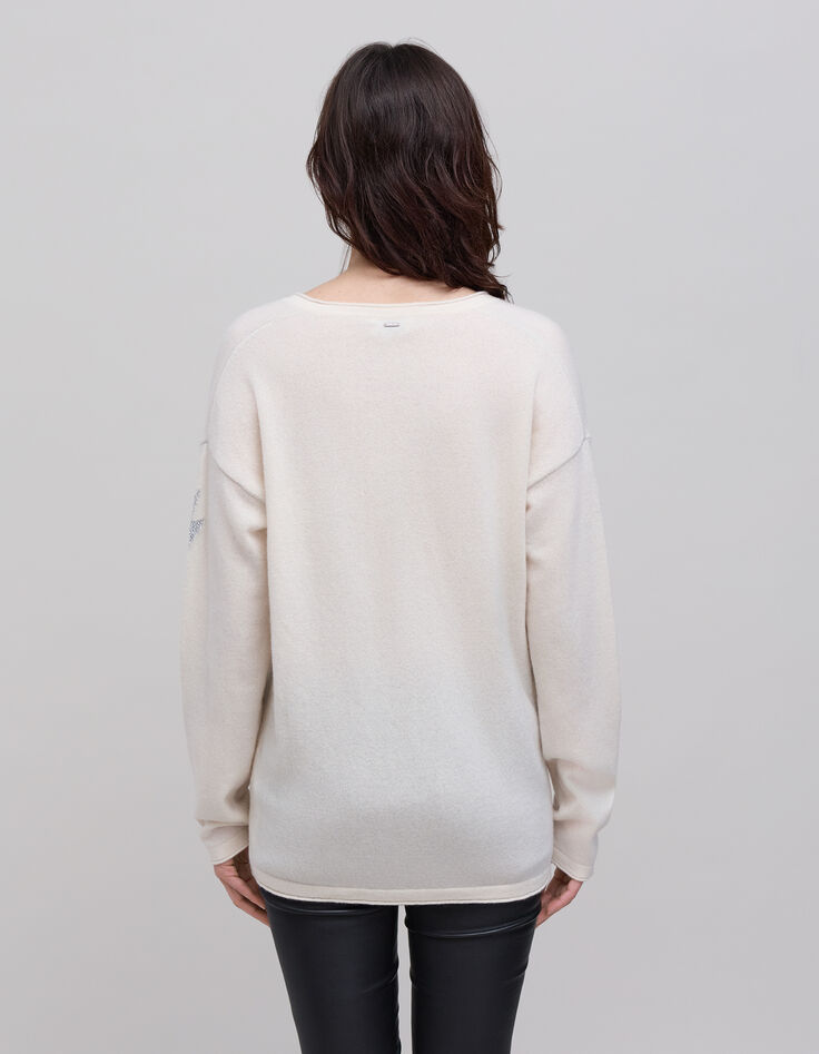 Damenpullover mit V-Ausschnitt aus 100 % Kaschmir-4 Damenpullover mit V-Ausschnitt aus 100 % Kaschmir-4