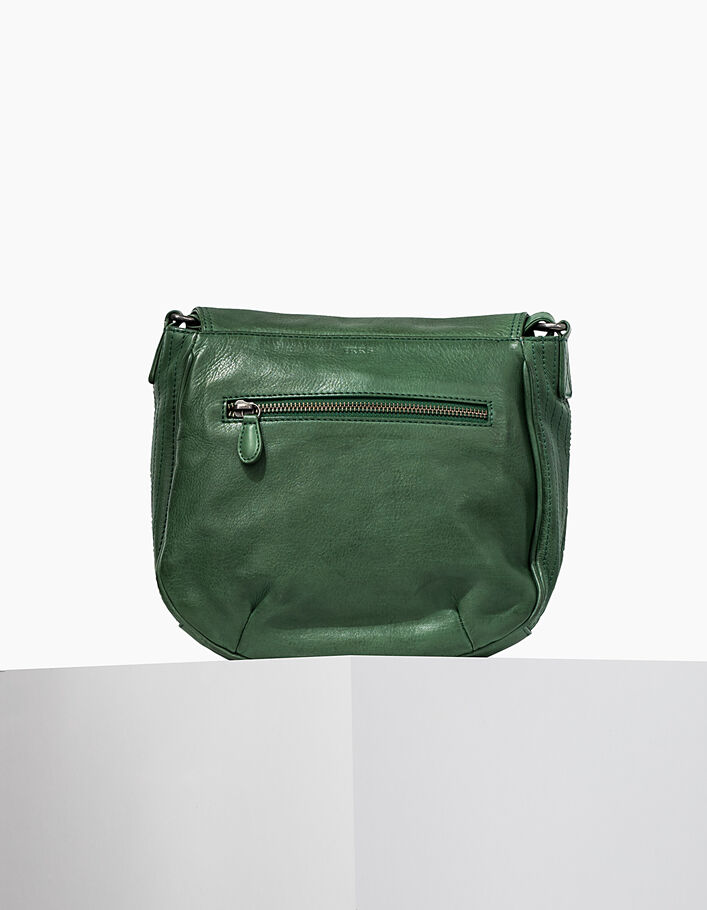 Women’s The Waiter green leather saddle bag - IKKS