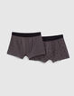 Boxers gris storm et à imprimé rock Homme-1