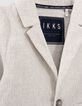 Baby boys’ beige striped suit jacket-3
