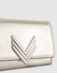 De mini portefeuille 111 in Silver leer Dames-4
