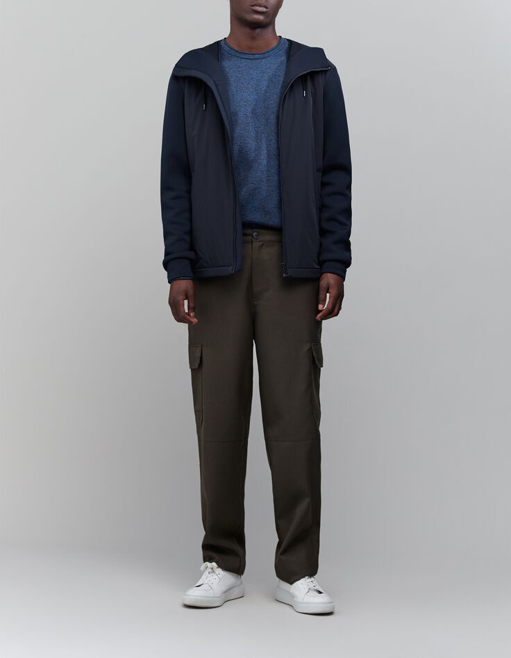 Sous-doudoune marine bi-mati&egrave;re Homme-3