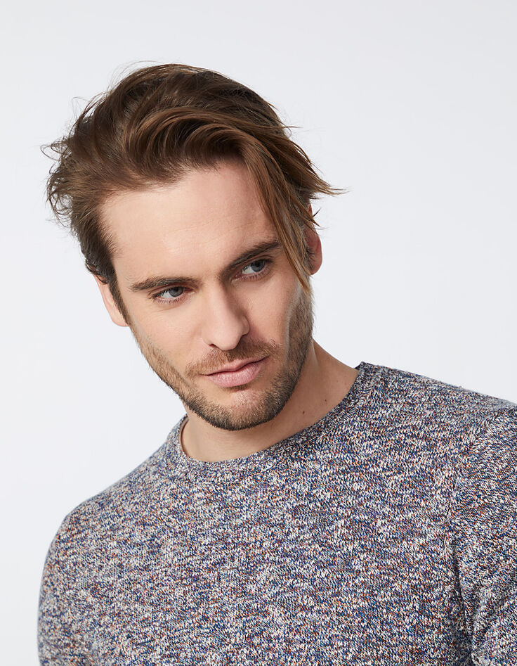 Pull indigo tricot mouliné Homme-3 Pull indigo tricot mouliné Homme-3