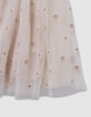 Girl's white tulle midi skirt-5