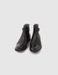 Men’s black leather boots with buckled strap-2