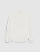 Chemise blanche broderies fleurs Femme-7