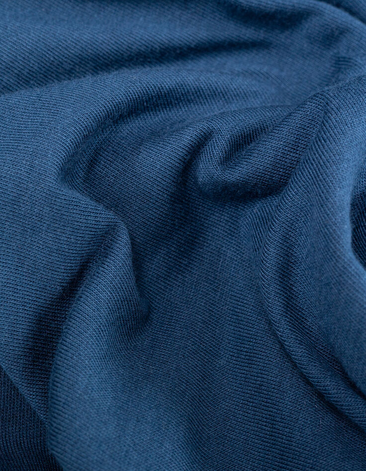 Men’s blue cotton modal short-sleeved T-shirt-6