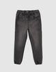 Zwarte afgewassen JOGGER jeans jongens-1