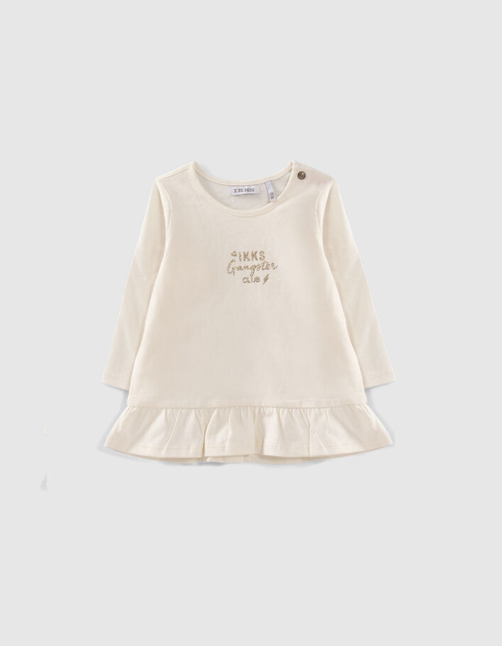 Baby girls’ 2-in-1 violet sweatshirt/ecru T-shirt-8
