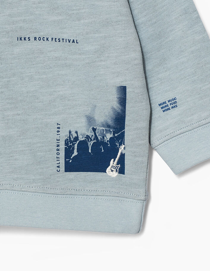 Baby boys' blue sweatshirt + festivals graphics - IKKS