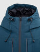 Men’s teal blue WATERPROOF padded jacket-3