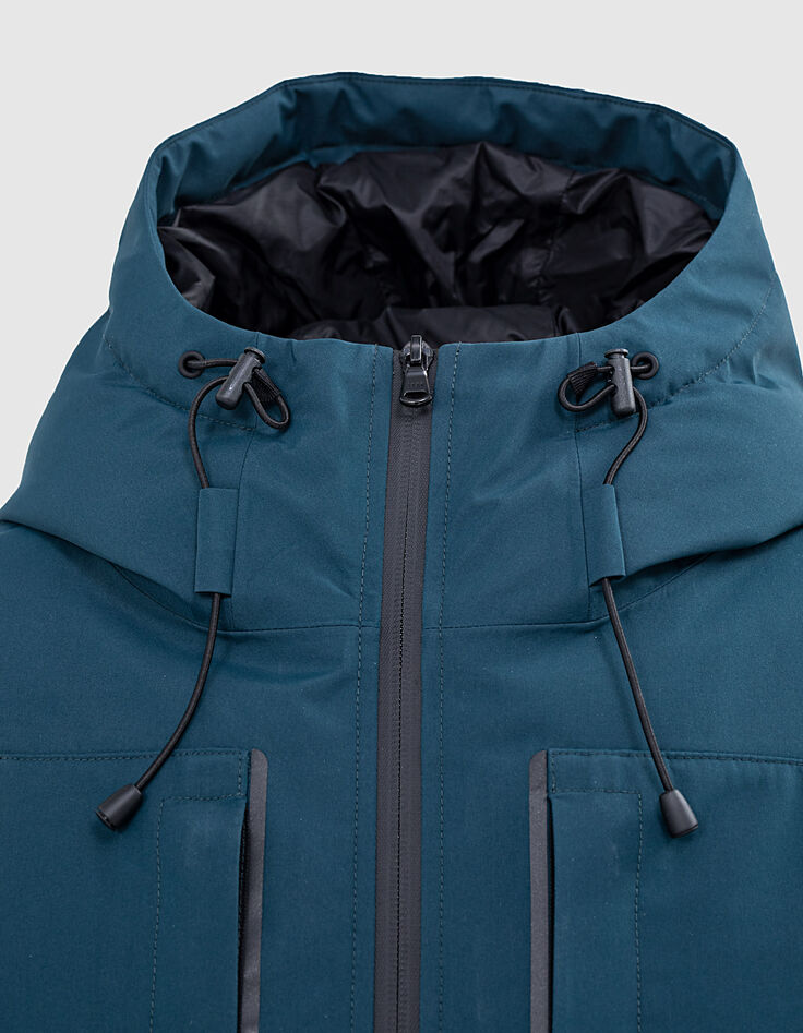 Men’s teal blue WATERPROOF padded jacket-3