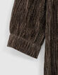 Women’s metallic gold pleated short dress-6