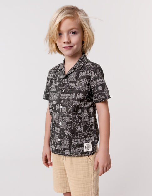 Chemise grise imprimé motifs balinais garçon - IKKS