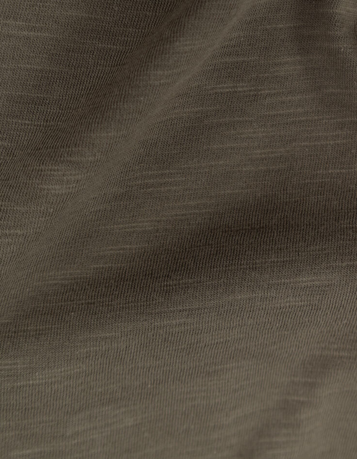 T-shirt kaki coton bio fleurs brodées et léopard fille-5 T-shirt kaki coton bio fleurs brodées et léopard fille-5