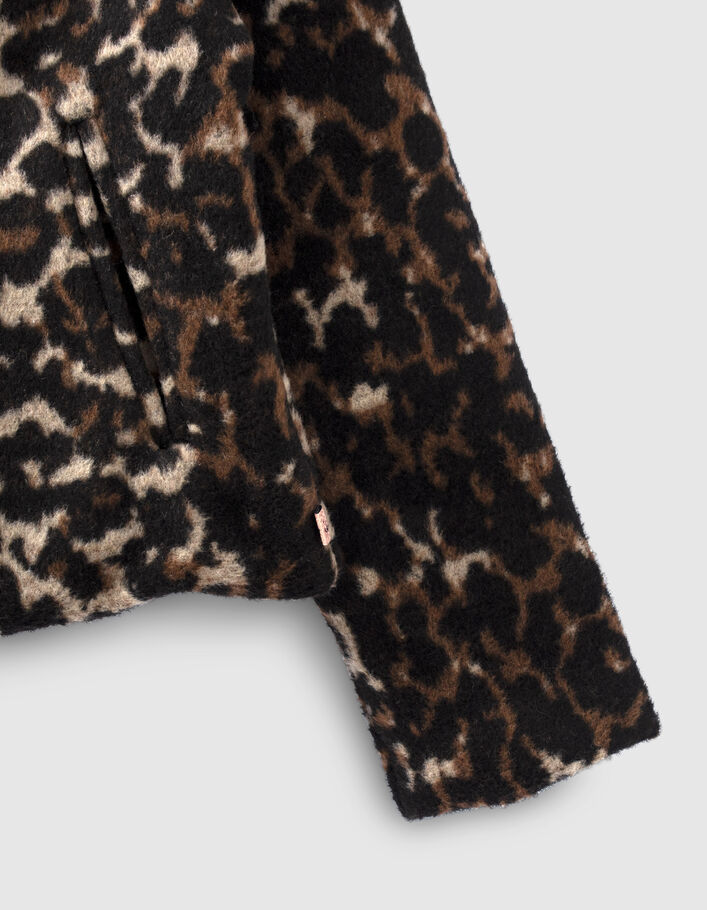 Chaqueta motera rosa cobrizo bimaterial niña-6