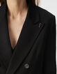 Veste de tailleur noire coupe large maille Milano Femme-5