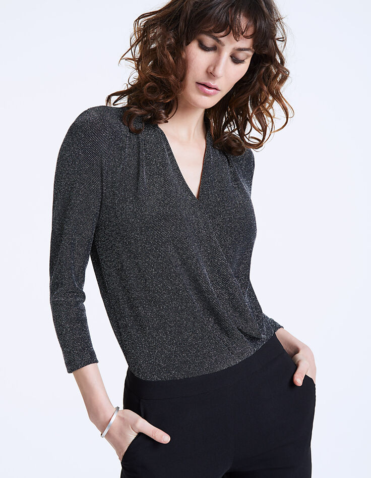 Combinaison pantalon bi-matière femme-4