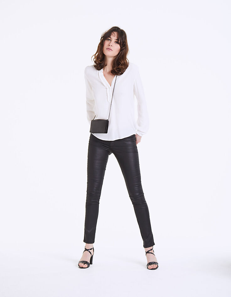 Ecru blouse viscosecr&ecirc;pe volantkraag-6
