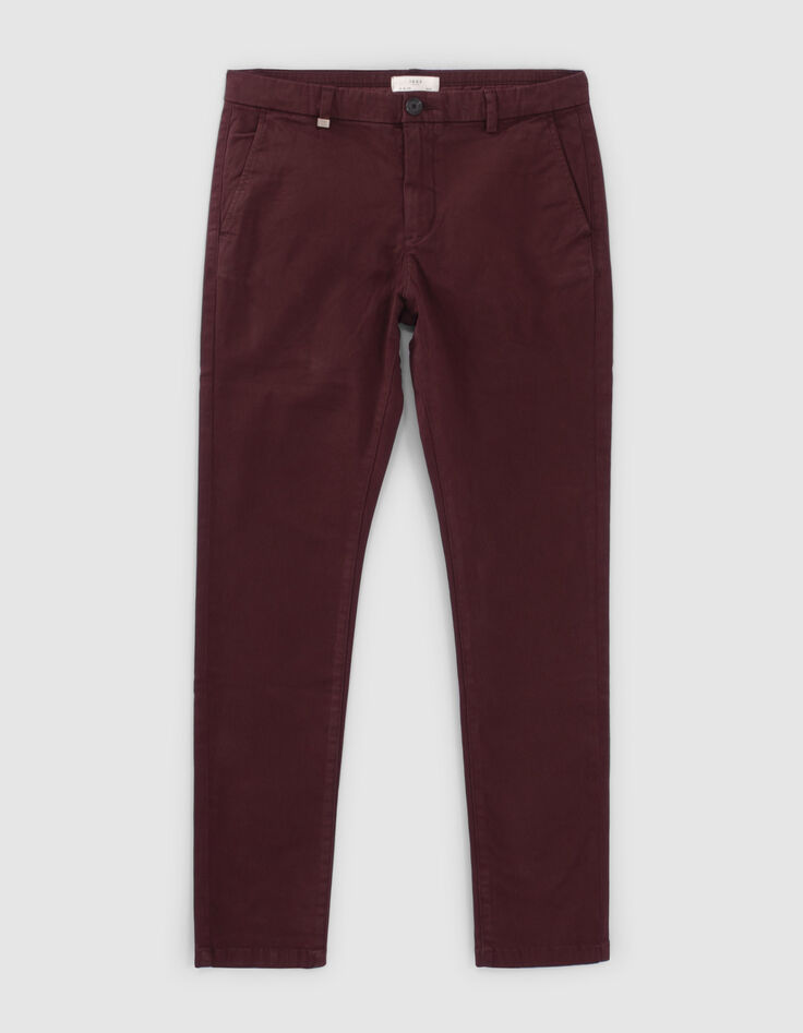Men’s burgundy SLIM chinos-5