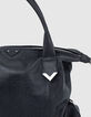 Bolso bandolera The Captain Bag military cuero negro mujer-5