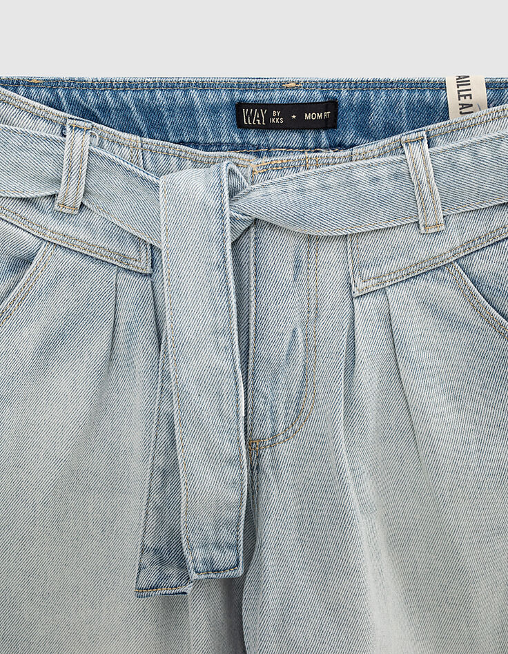White Blue Mom-Mädchenjeans -7