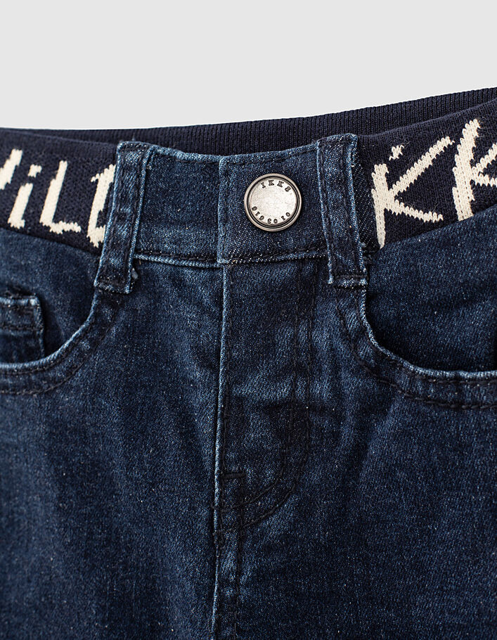 Vintage blue jeans tekst ceintuur biokatoen babyjongens -2