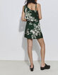 Pure Edition – Women’s green Jungle Vibe print dress-3