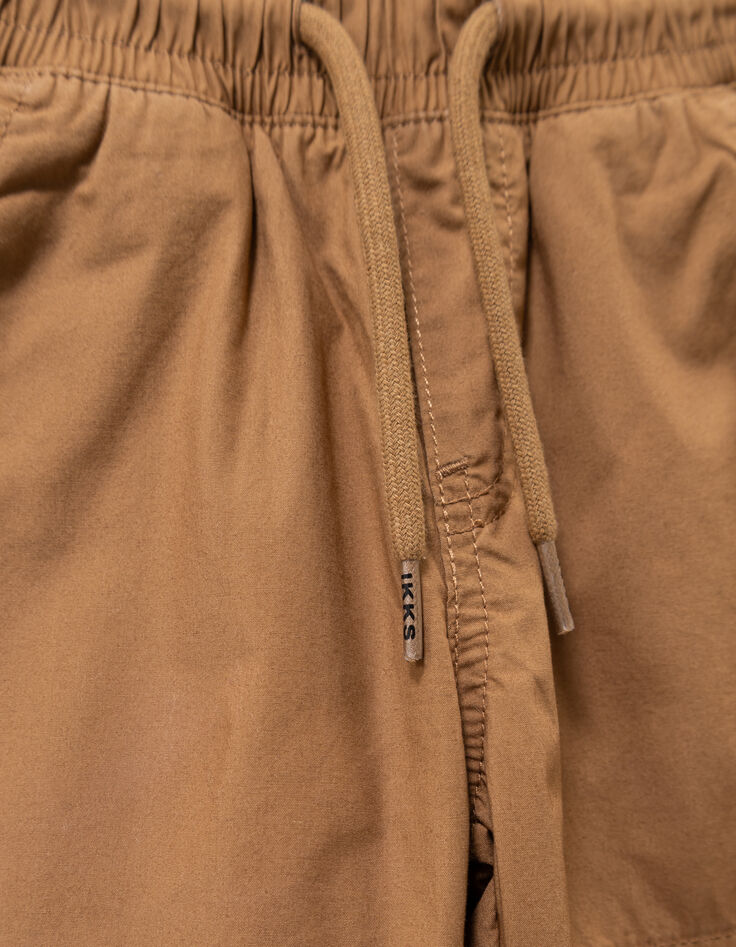 Pantalón camel forrado cintura elástica niño-5