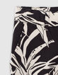 Schwarze Chino-Jungenbermudas mit Maxi-Blumen -2
