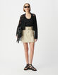 Jupe courte beige esprit battle ceinturée Femme-5