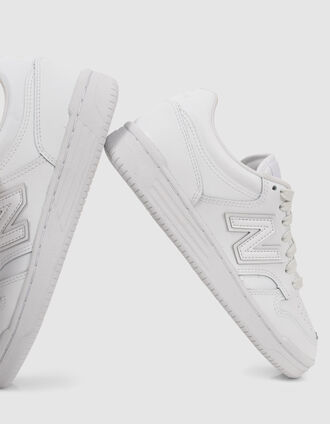 Girls’ white New Balance 480 trainers