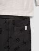 Baby boys' organic grey joggers and ecru T-shirt outfit-6