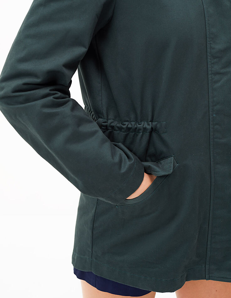 Azuurgroene parka lovertjes schouders I.Code-5 Azuurgroene parka lovertjes schouders I.Code-5