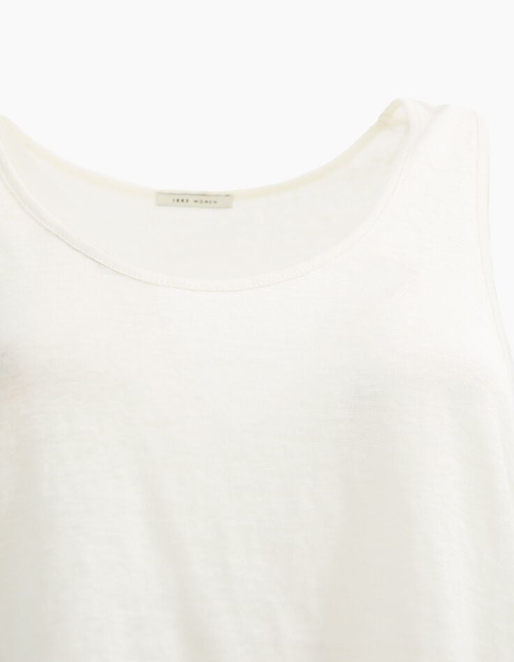 Women’s off-white linen vest top-3