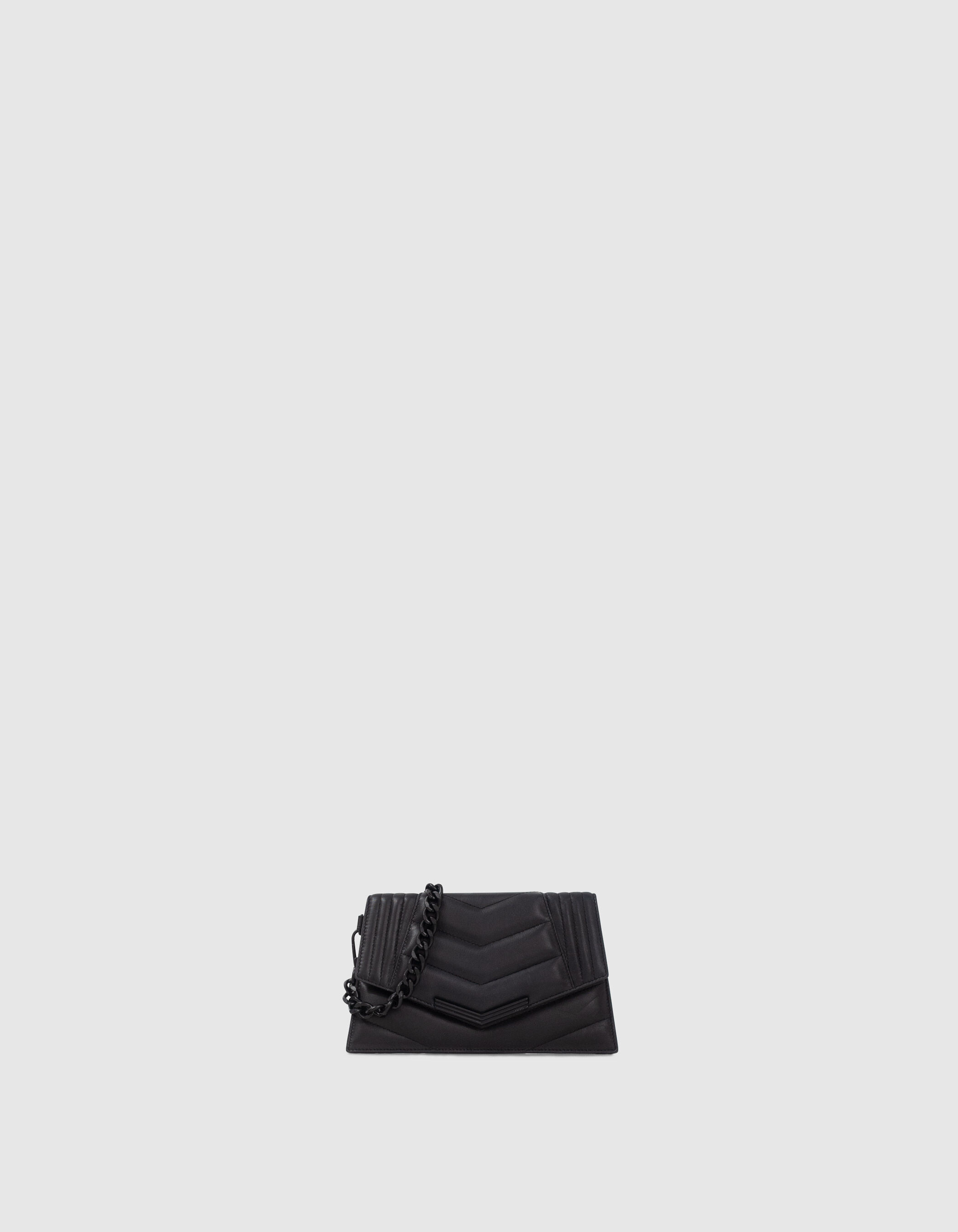 Clutch THE 1 TIMELESS noir cuir matelass Femme