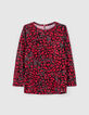 Tee-shirt manches 3/4 imprimé serpent et chaines femme-1