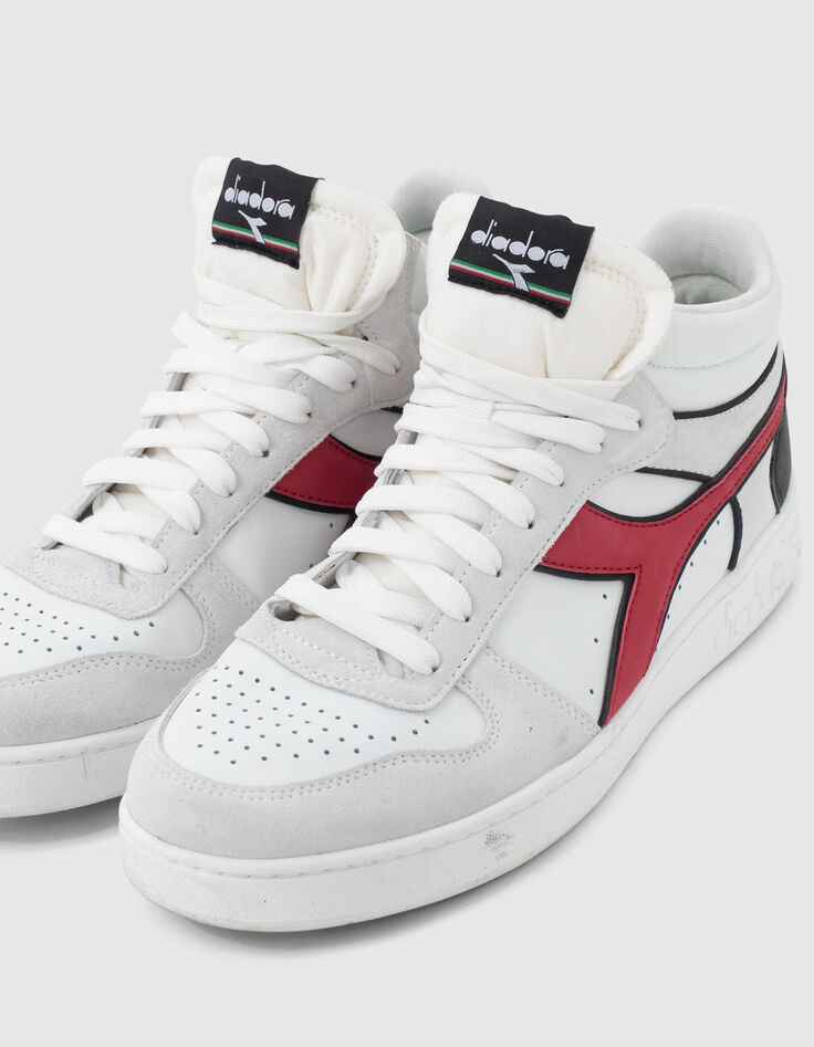 Baskets Mixtes blanches, grises et rouges IKKS X DIADORA-4