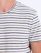 Off-White Herren-T-Shirt, gestreift und Tie-Dye-Effekt-4