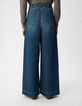 Elisa Damenjeans in Blau mit weitem Bein und G&uuml;rtel-3