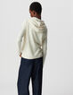 Cardigan écru à capuche 100% cachemire Femme-3