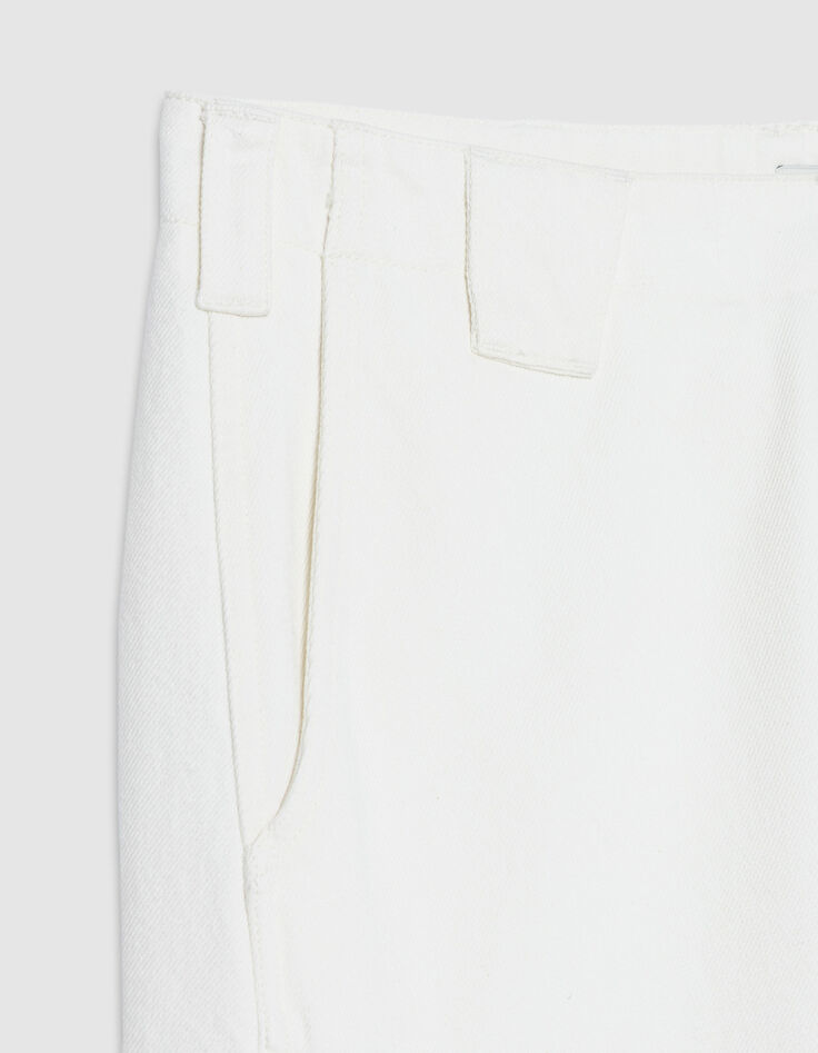 Vaqueros blancos de corte recto para hombre-8