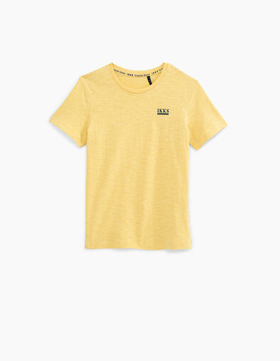 Boys’ yellow Essential organic cotton T-shirt - IKKS