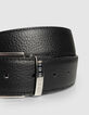 Ceinture réversible noire et marron cuir Homme-3