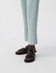 Mules noires cuir brides croisées Homme-8