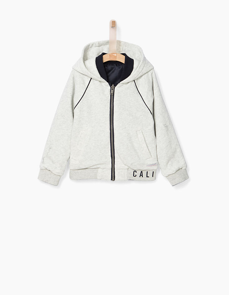 Bomber réversible navy et beige clair garçon-3 Bomber réversible navy et beige clair garçon-3