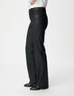 Jean bootcut noir enduit taille haute Femme-4