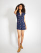 Mono corto azul marino estampado Floral Preppy I.Code -6